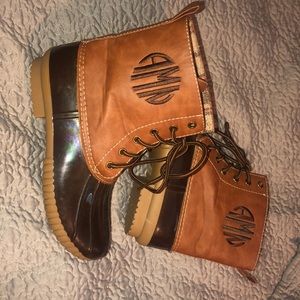Monogrammed rain boots